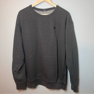 Champion Powerblend Fleece Crewneck Men’s L Dark Gray Pullover Sweatshirt S0888